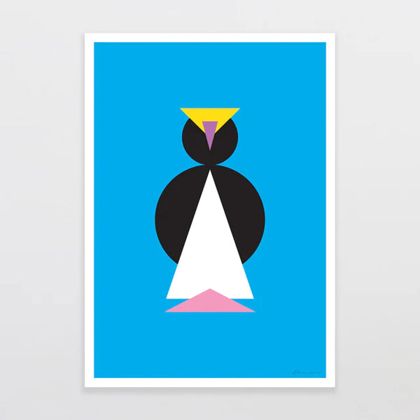Geometric Hoiho by Glenn Jones - A4 Art Print