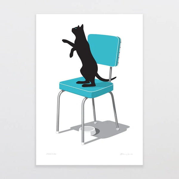 Stand Time in Blue by Glenn Jones - A4 Art Print