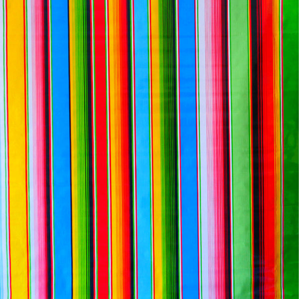 Serape Stripes Blue - Oil Cloth