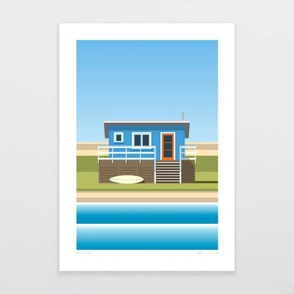 Blue Bach by Glenn Jones - A4 Print