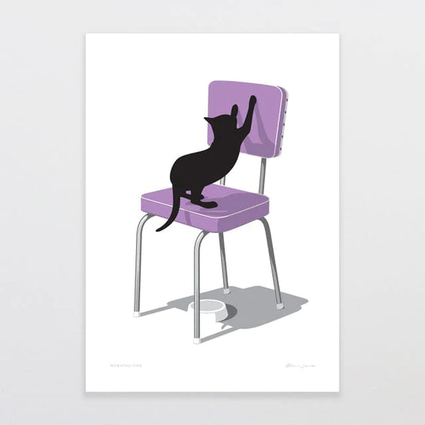 Morning Time in Purple by Glenn Jones - A4 Art Print