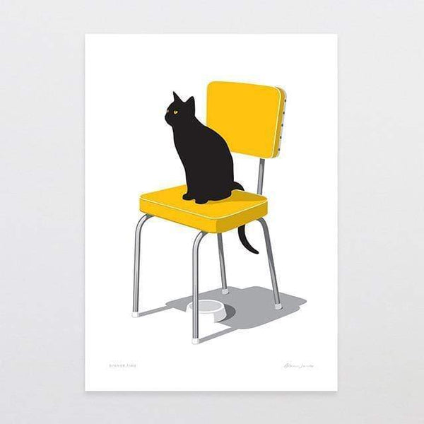 Dinner Time in Yellow by Glenn Jones - A4 Art Print