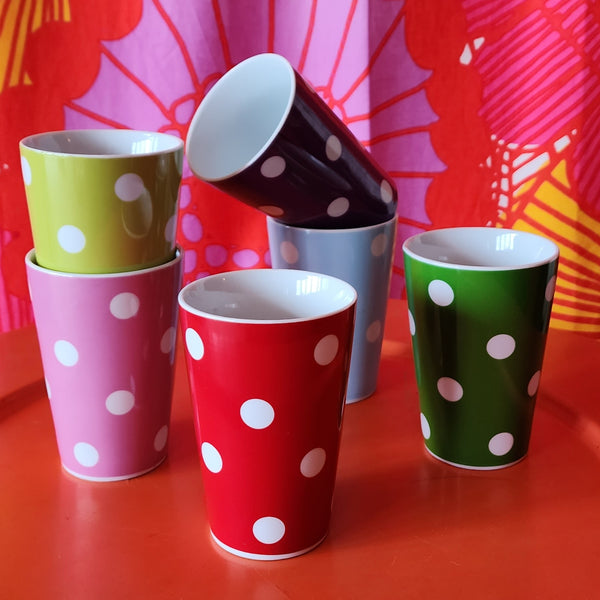 Spotty Latte Cups - Set of 6