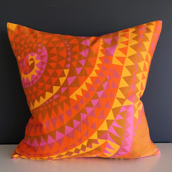 Fiesta Orange Triangles - Cushion Cover - 45cm x 45cm