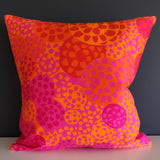 Fiesta Bright Orange Floral - Cushion Cover - 45cm x 45cm