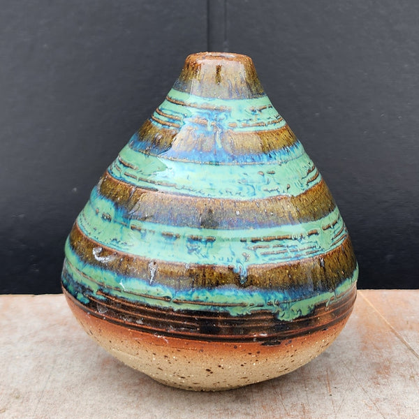 Stripey Bud Vase by Creative Clay Studio