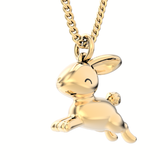 Chocli Flying Bunny 18K Gold Plated Necklace