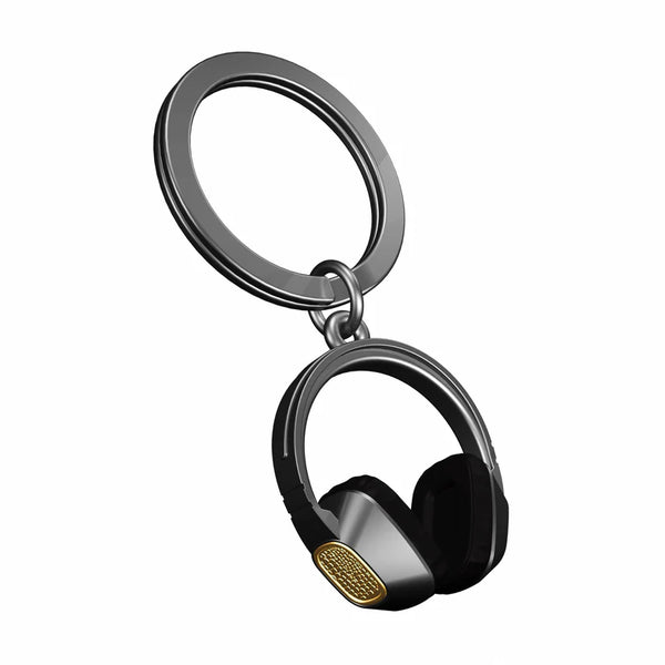 Headphones Old School Keychain