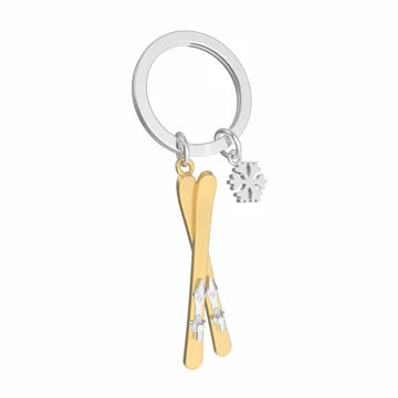 Snow Skis Keychain