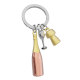 Rose Champagne Keychain