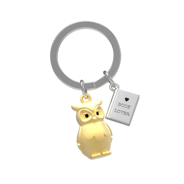 Book Lover Owl Keychain