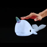 Squishy Narwhal USB Recharge Night Light