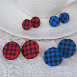 Classic Kiwi Check Earrings by FruitSaladGal