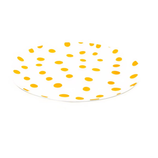 Yellow Splodges Melamine Plate