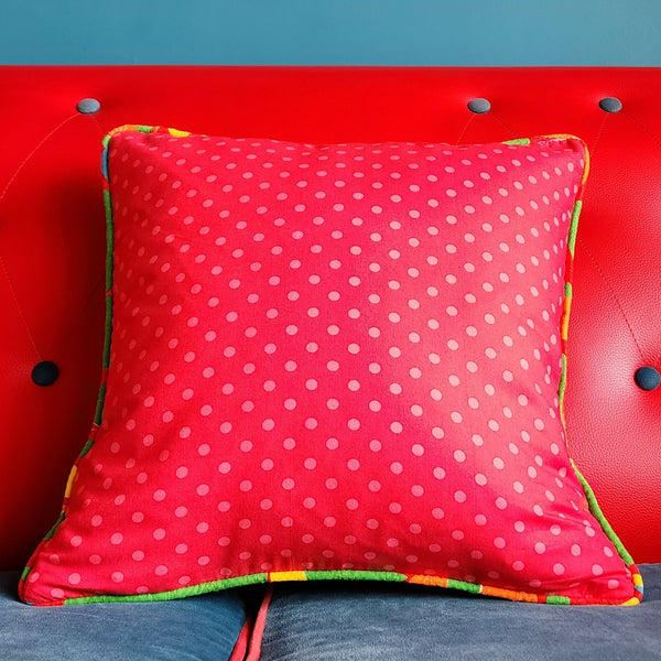Raspberry Spots – Cushion Cover – 40cm x 40cm