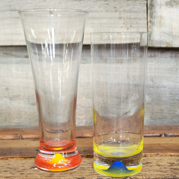 Coloured Drops - Pair of 2 Glasses