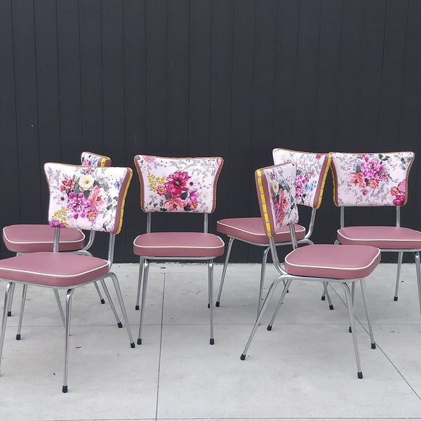 Vintage Floral – Set of Six Chairs
