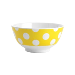 White Dots on Yellow - Bowl