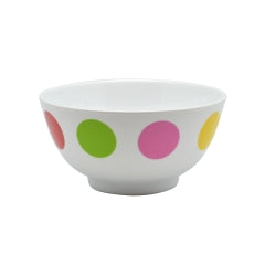 Coloured Dots on White - Bowl