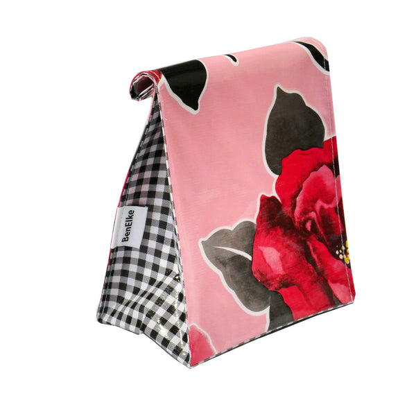 Lunch Bag by BenElke - Red Flower Pink